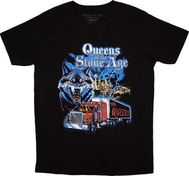 T-shirt Queens Of The Stone Age T-shirt Wolf Skyline Unisex Black L - 1
