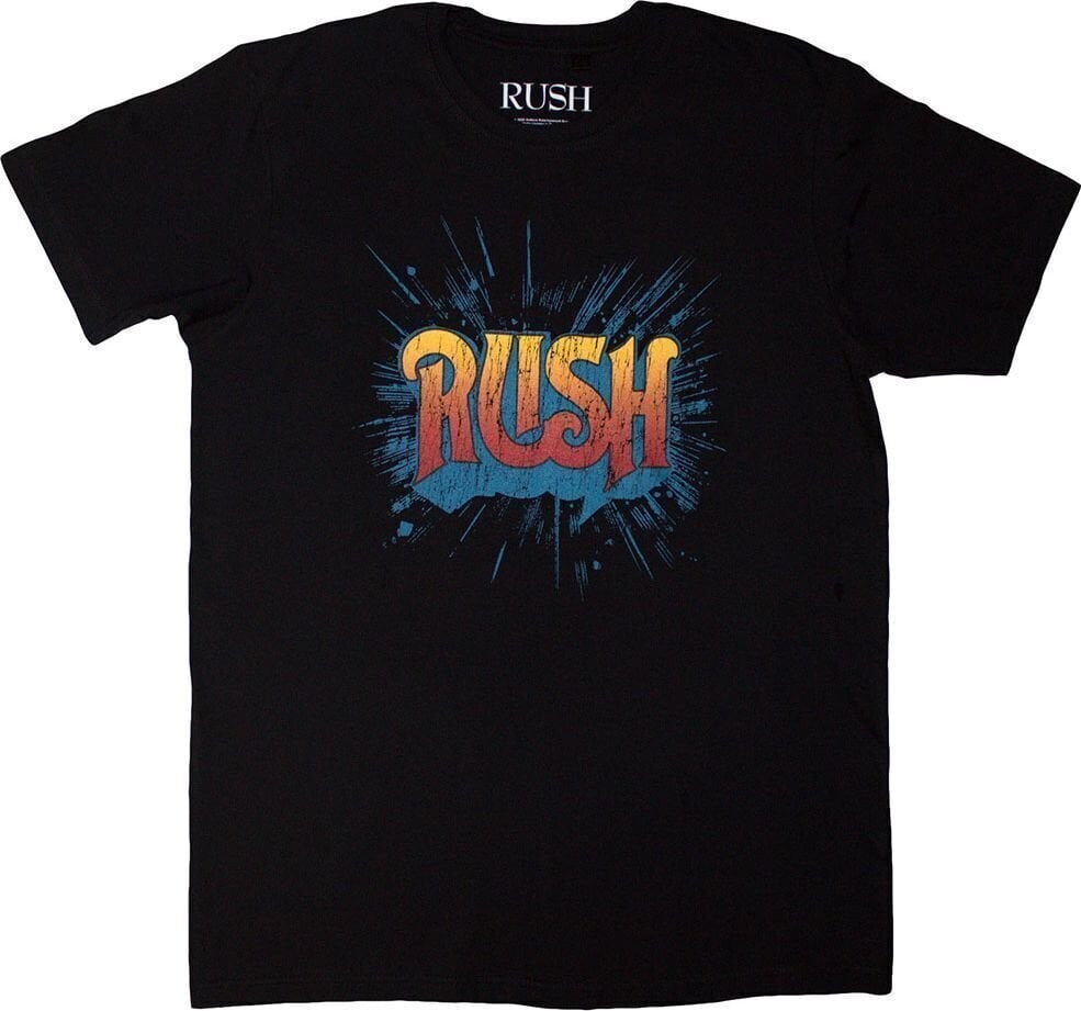 T-shirt Rush T-shirt Tour 74-75 Unisex Black 2XL