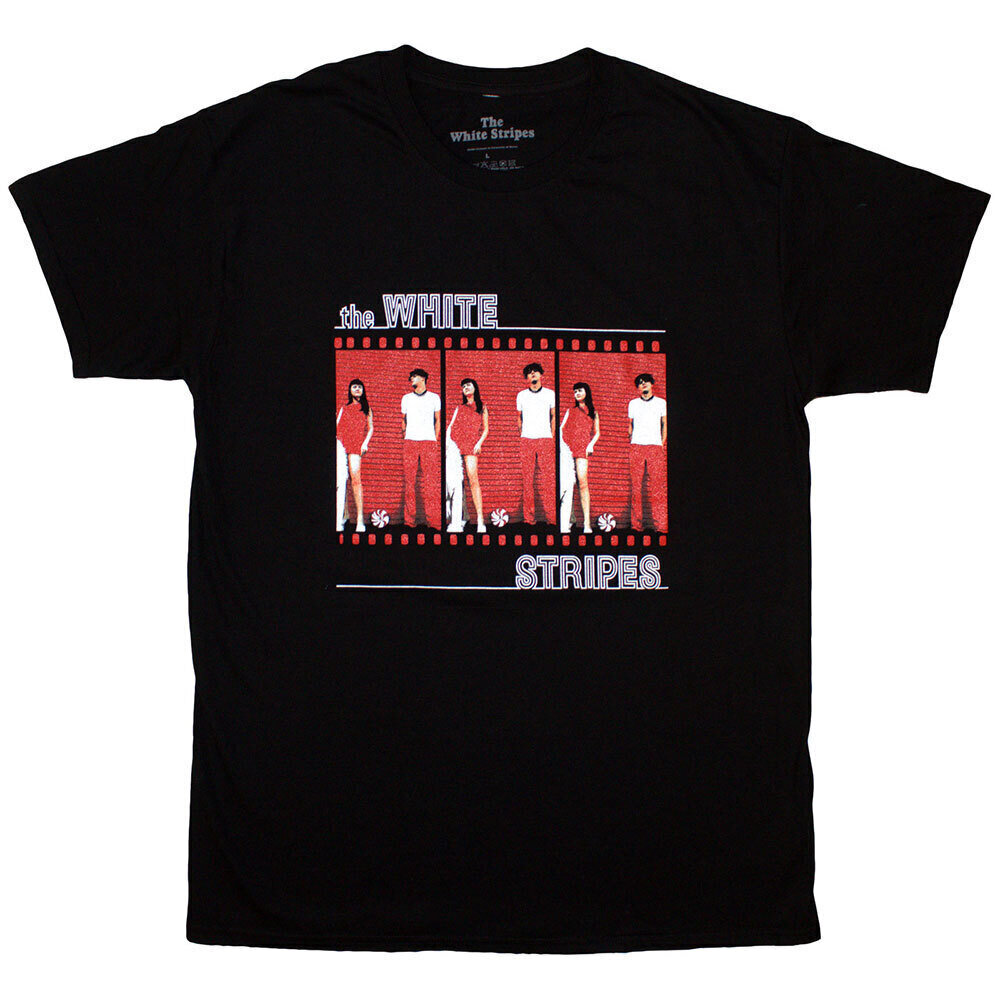 T-shirt The White Stripes T-shirt Film Strip Unisex Black XL