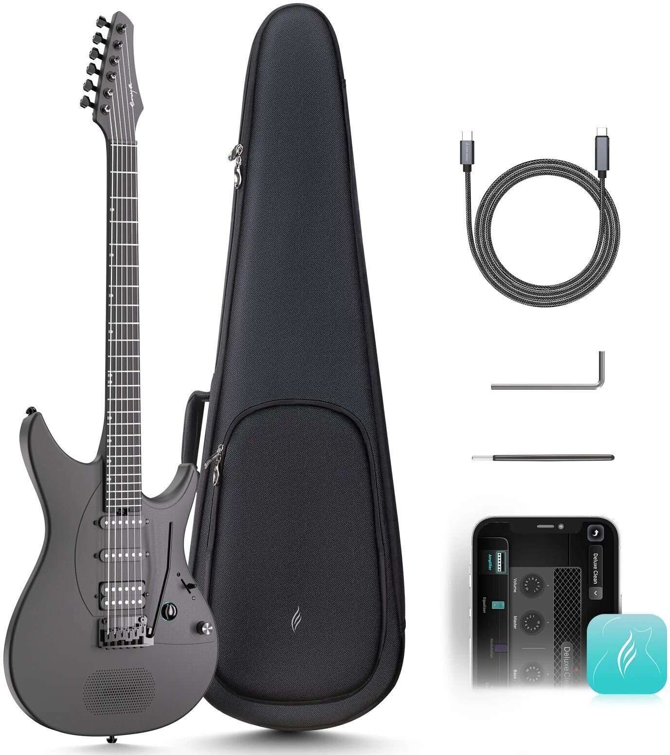 Електрическа китара Enya Music Inspire Black Електрическа китара