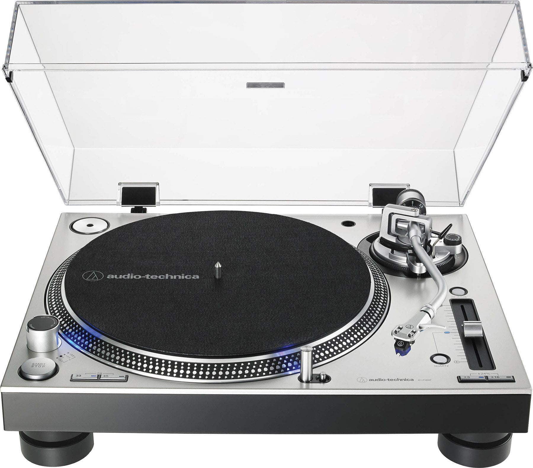 Audio-Technica AT-LP140XP Silver DJ Turntable - Muziker