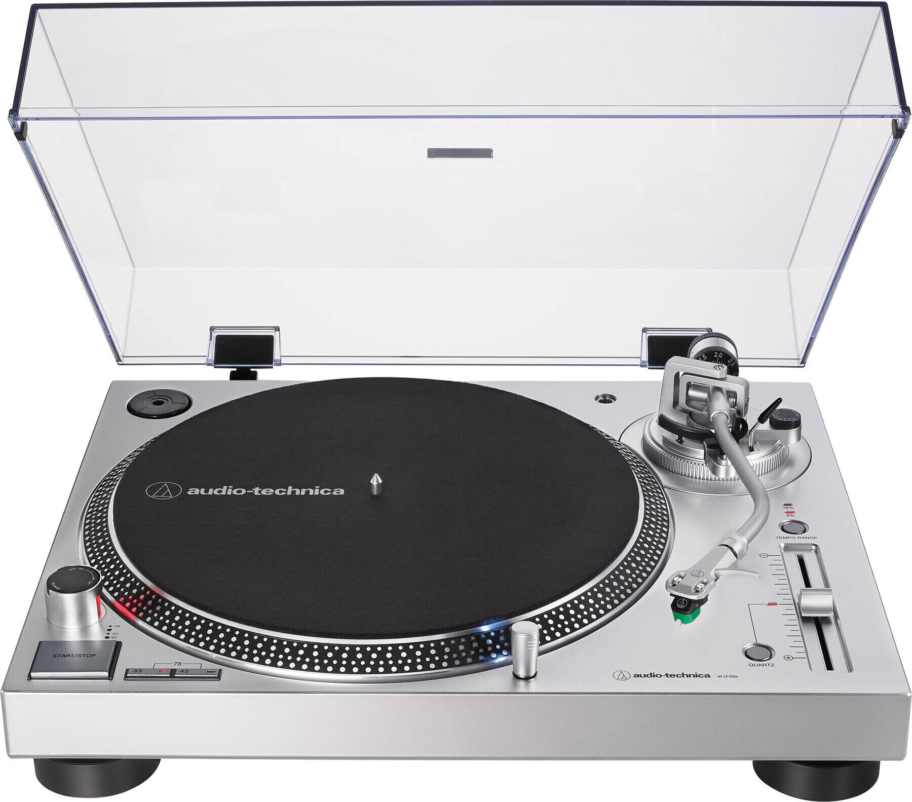 Audio-Technica AT-LP120X USB Silver DJ Turntable - Muziker