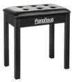 Pianonova Piano Stool with Bookcase Black