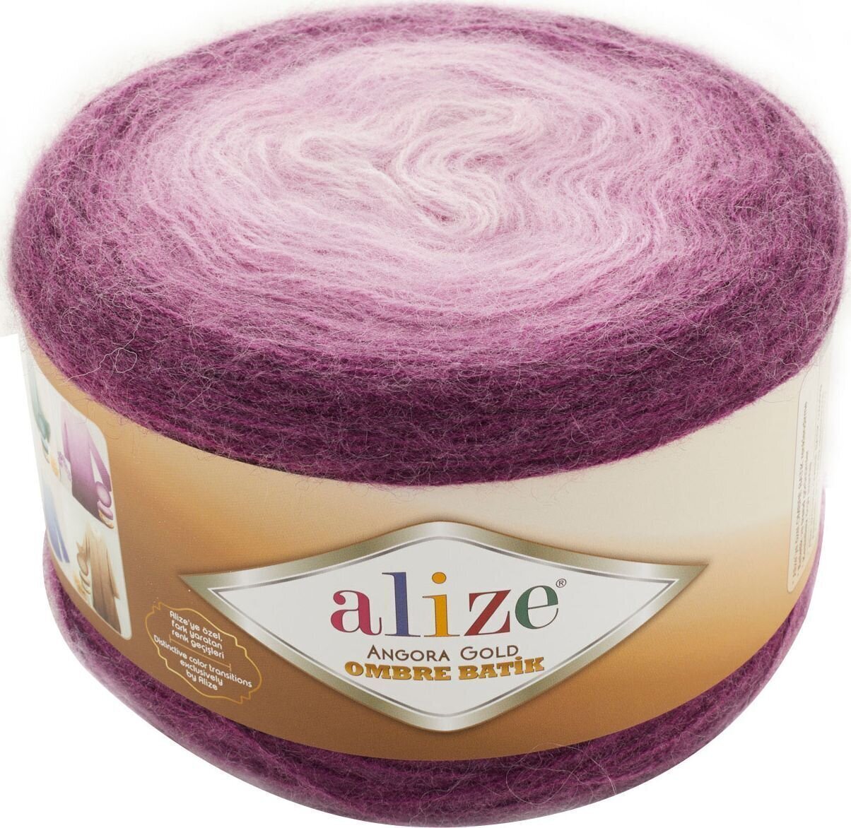 Strikkegarn Alize Angora Gold Ombre Batik 7244 Strikkegarn
