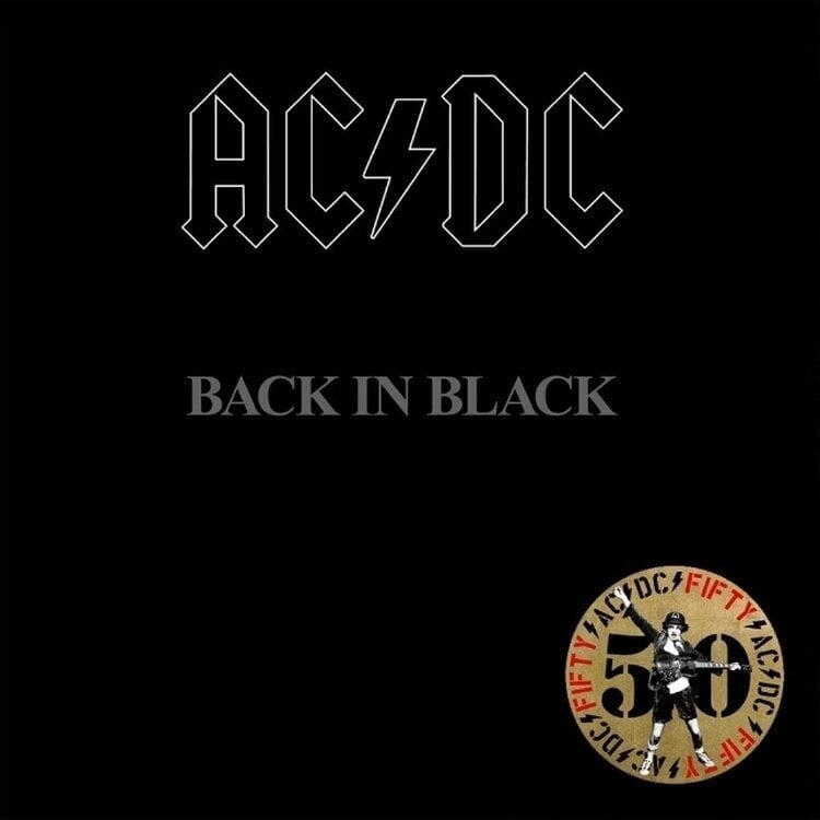 Womens AC/DC Back in Black Cropped Tee - Black | Journeys