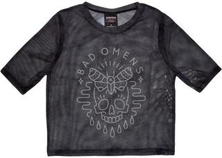 T-Shirt Bad Omens T-Shirt Moth Skull Ladies Charcoal Grey M