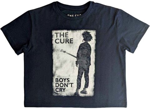 T-shirt The Cure Boys Don't Cry B&W Crop Top Navy Blue L Feminino T-shirt - 1