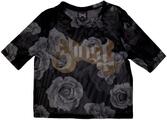 Ghost Logo & Roses Black XS Moteriški Marškinėliai