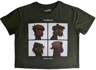 Skjorte Gorillaz Demon Days Ladies Crop Top-T-shirt med korte ærmer/Green/Kort
