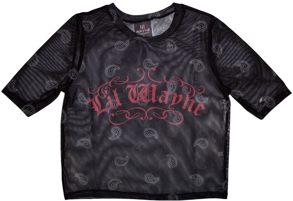 Tricou Lil Wayne Script Logo Black M Damă Tricou