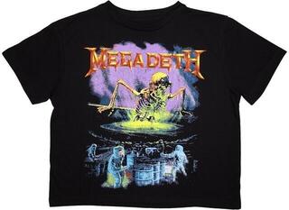 T-Shirt Megadeth Contaminated Ladies Crop Top-Short Sleeve T-Shirt/Black/Short