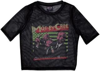 Риза Motley Crue Generation Swine Ladies Crop Top-Тениска с къс ръкав/Black/Къси