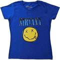 Nirvana Xerox Happy Face Blue L Shirt