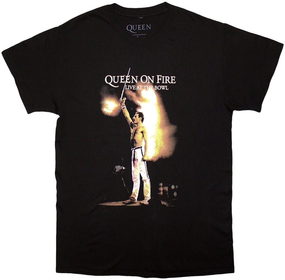 T-shirt Queen Live At The Bowl Black L T-shirt