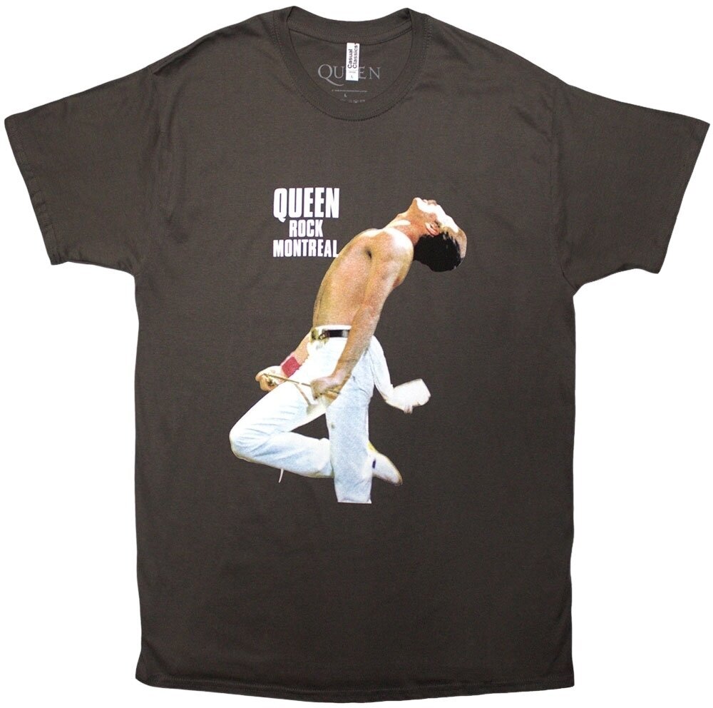 Camiseta de manga corta Queen Rock Montreal Charcoal Grey S Camiseta de manga corta