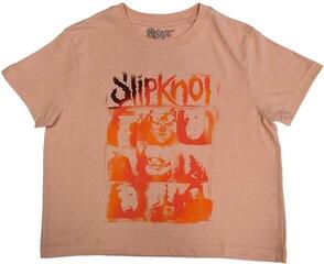 T-Shirt Slipknot The End, So Far Faces Grid Ladies Crop Top-Short Sleeve T-Shirt/Pink/Short