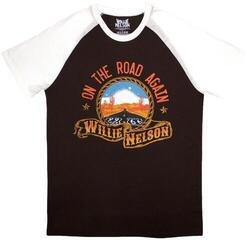 Риза Willie Nelson Route 66 Unisex Тениска с къс ръкав/White/Къси