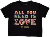 The Beatles Yellow Submarine AYNIL Stacked Black XS Ladies T-Shirt