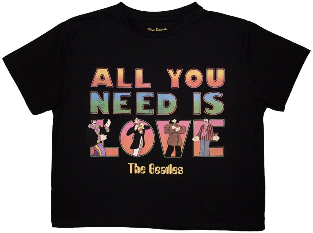 T-shirt The Beatles Yellow Submarine AYNIL Stacked Black M Femme T-shirt