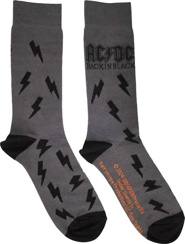 AC/DC Ponožky Back in Black Bolts Black 39-45