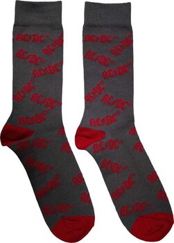 Sokken AC/DC Logo Pattern Charcoal Grey 39-45 Sokken - 1