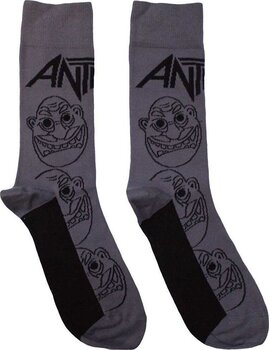 Zokni Anthrax Zokni Faces Pattern Mono Charcoal Grey 40-45 - 1