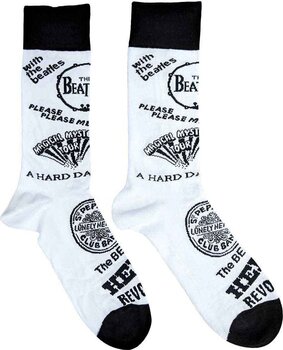 Socks The Beatles Albums Monochrome White 40-45 Socks - 1