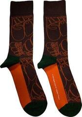 Socks The Beatles Socks Rubber Soul Text Outlines Repeat Brown 40-45