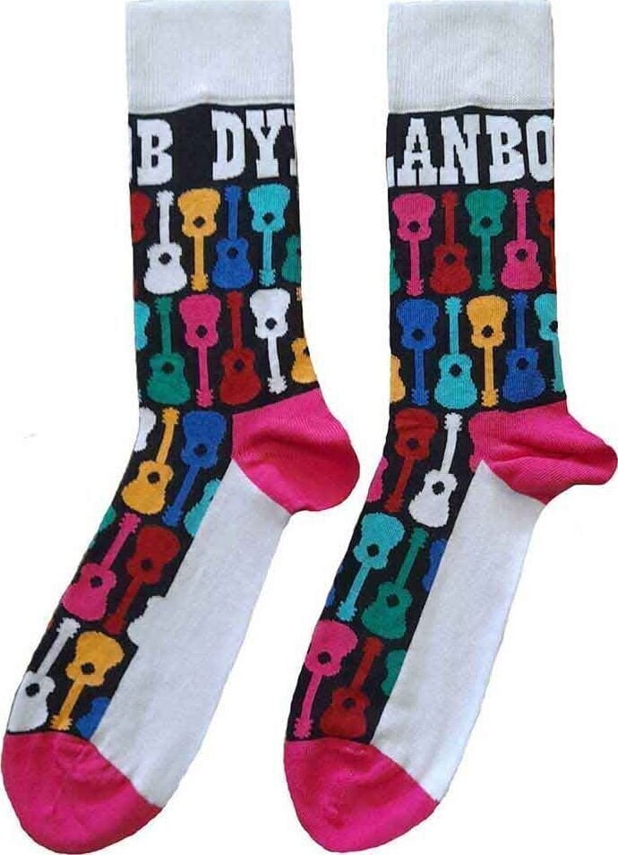 Socks Bob Dylan Socks Guitar Pattern Black & Multicolour 40-45