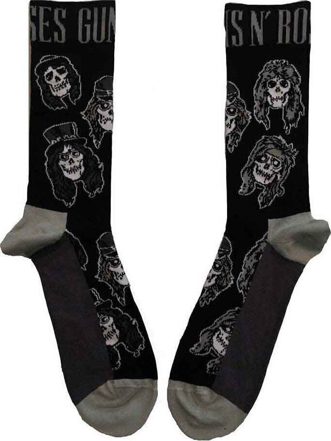 Socken Guns N' Roses Socken Skulls Band Monochrome Black 36-40