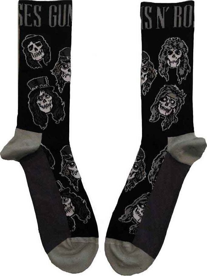 Čarape Guns N' Roses Skulls Band Monochrome Black 40-45 Čarape