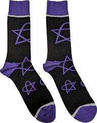 Чорапи HIM Чорапи Purple Heartagrams Black 40-45