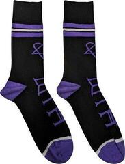 Socks HIM Socks Heartagram & Logo Black 40-45