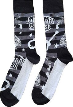 Ponožky Johnny Cash Ponožky Guitars 'n Guns Black, White & Grey 40-45 - 1