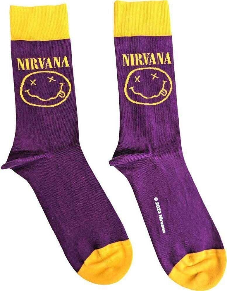 Socks Nirvana Socks Yellow Happy Face Purple 36-40