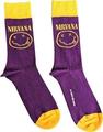 Nirvana Yellow Happy Face Purple 40-45 Șosete
