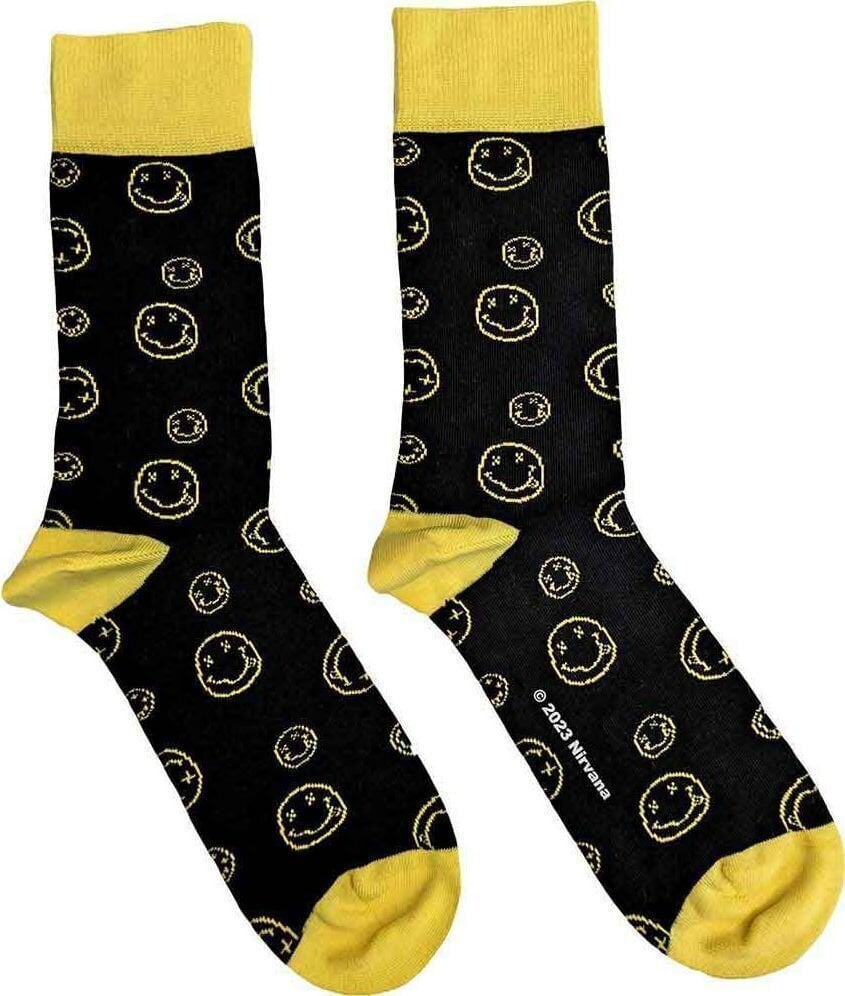 Čarape Nirvana Outline Happy Faces Black 36-40 Ženske Čarape