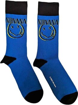 Sokken Nirvana Inverse Happy Face Blue 40-45 Sokken - 1