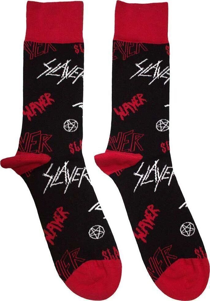 Strumpor Slayer Logos Pattern Black 40-45 Strumpor