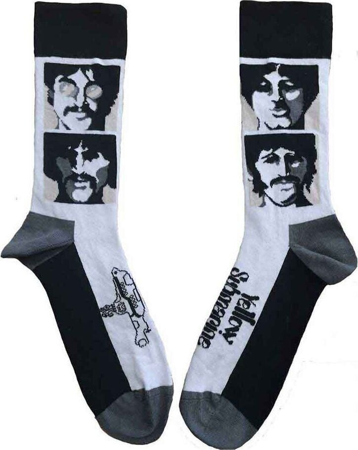 Calzini The Beatles Calzini Sea Of Science Faces Mono White 36-40