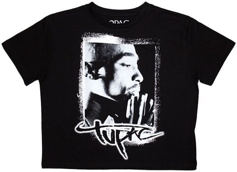 Camiseta de manga corta 2Pac Camiseta de manga corta Spray Photo Ladies Black S - 1