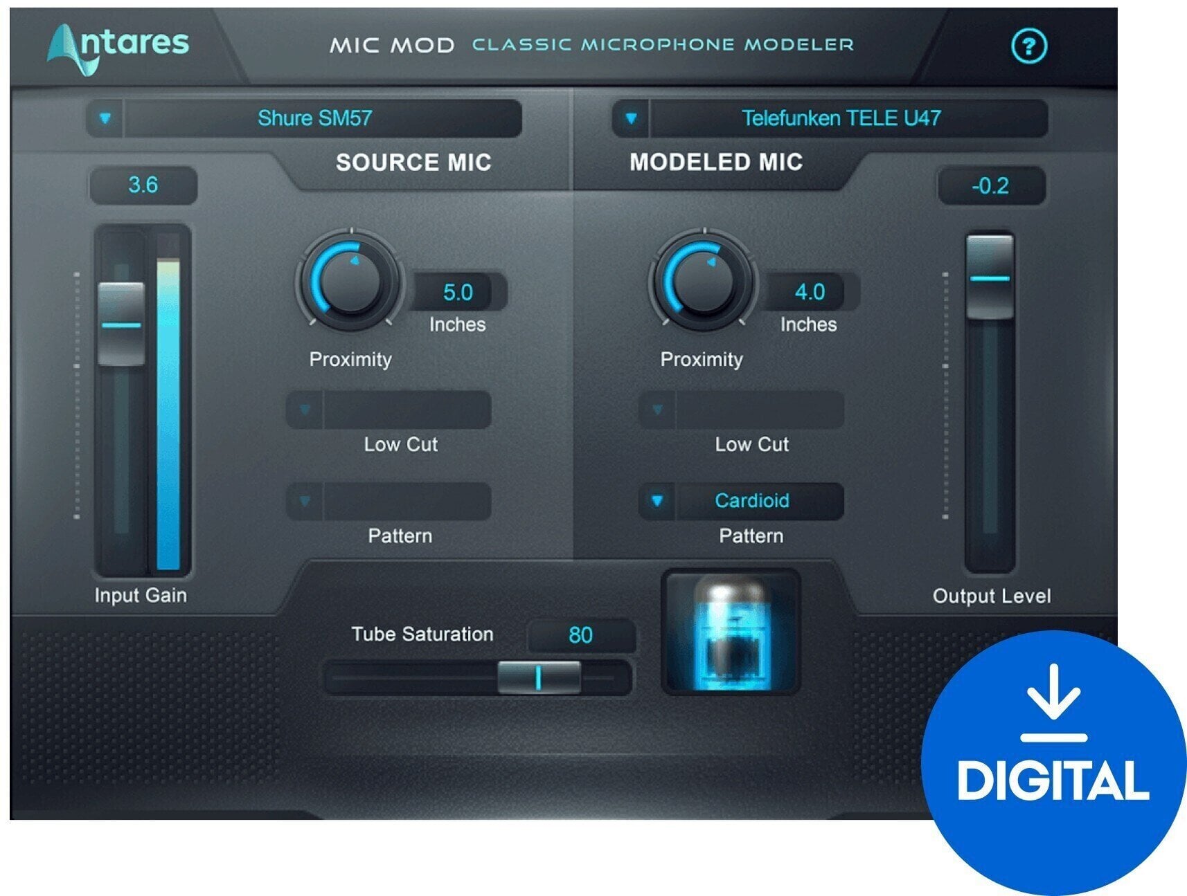 Plug-in de software para processadores FX Antares Mic Mod (Produto digital)
