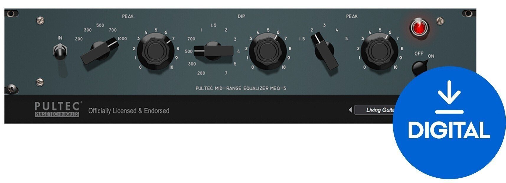 Studijski software plug-in efekt Apogee FX Rack Pultec MEQ-5 (Digitalni izdelek)