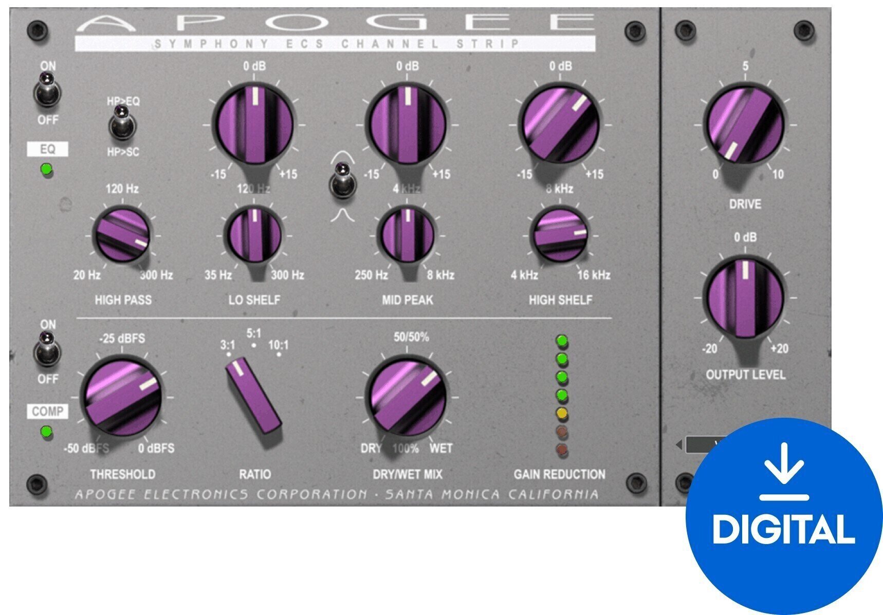 Oprogramowanie studyjne Plug-In efekt Apogee Symphony ECS Channel Strip (Produkt cyfrowy)