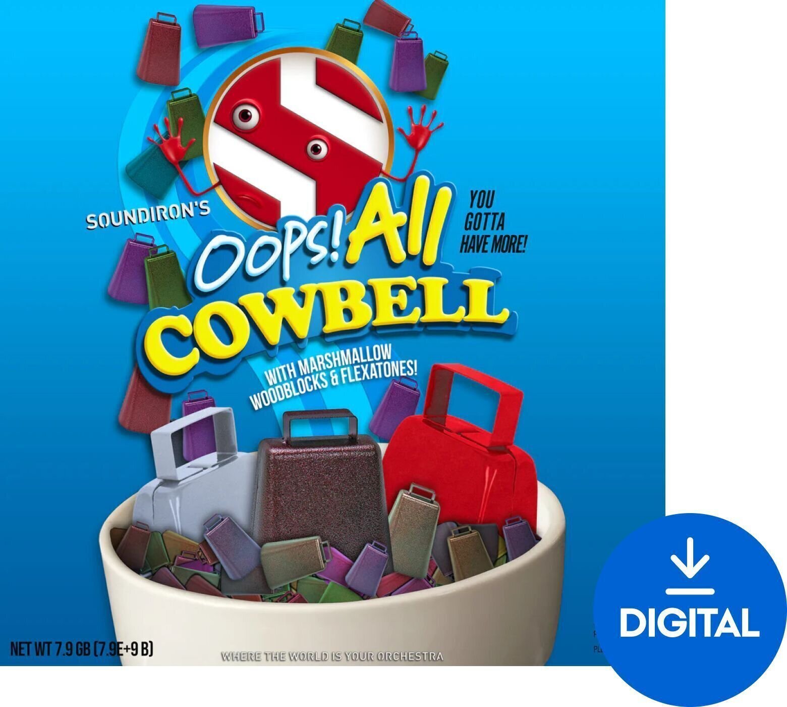 Sample/lydbibliotek Soundiron Oops! All Cowbell (Digitalt produkt)