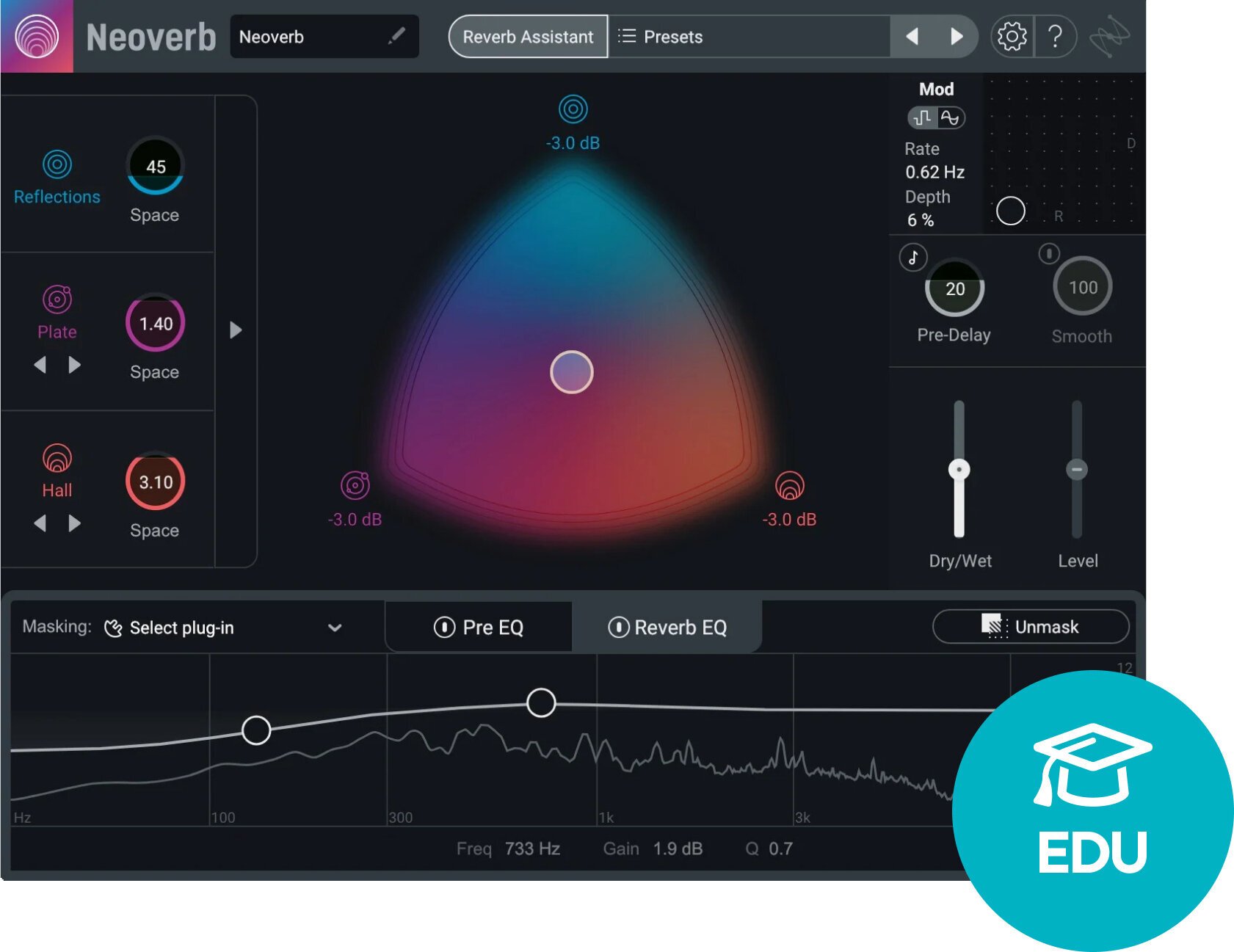 Software Plug-In FX Processor iZotope Neoverb EDU (Digital product)