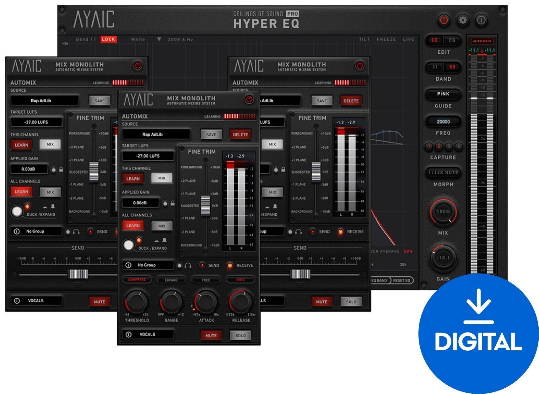 Studijski software plug-in efekt AyaicWare ProMix Bundle (Digitalni izdelek)