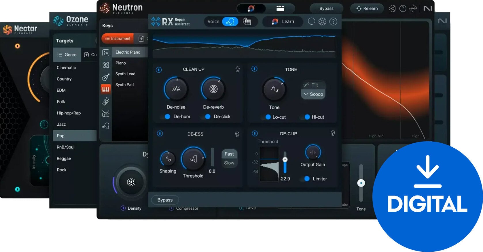 Procesador de efectos de complemento de software iZotope Elements Suite 10 (Producto digital)