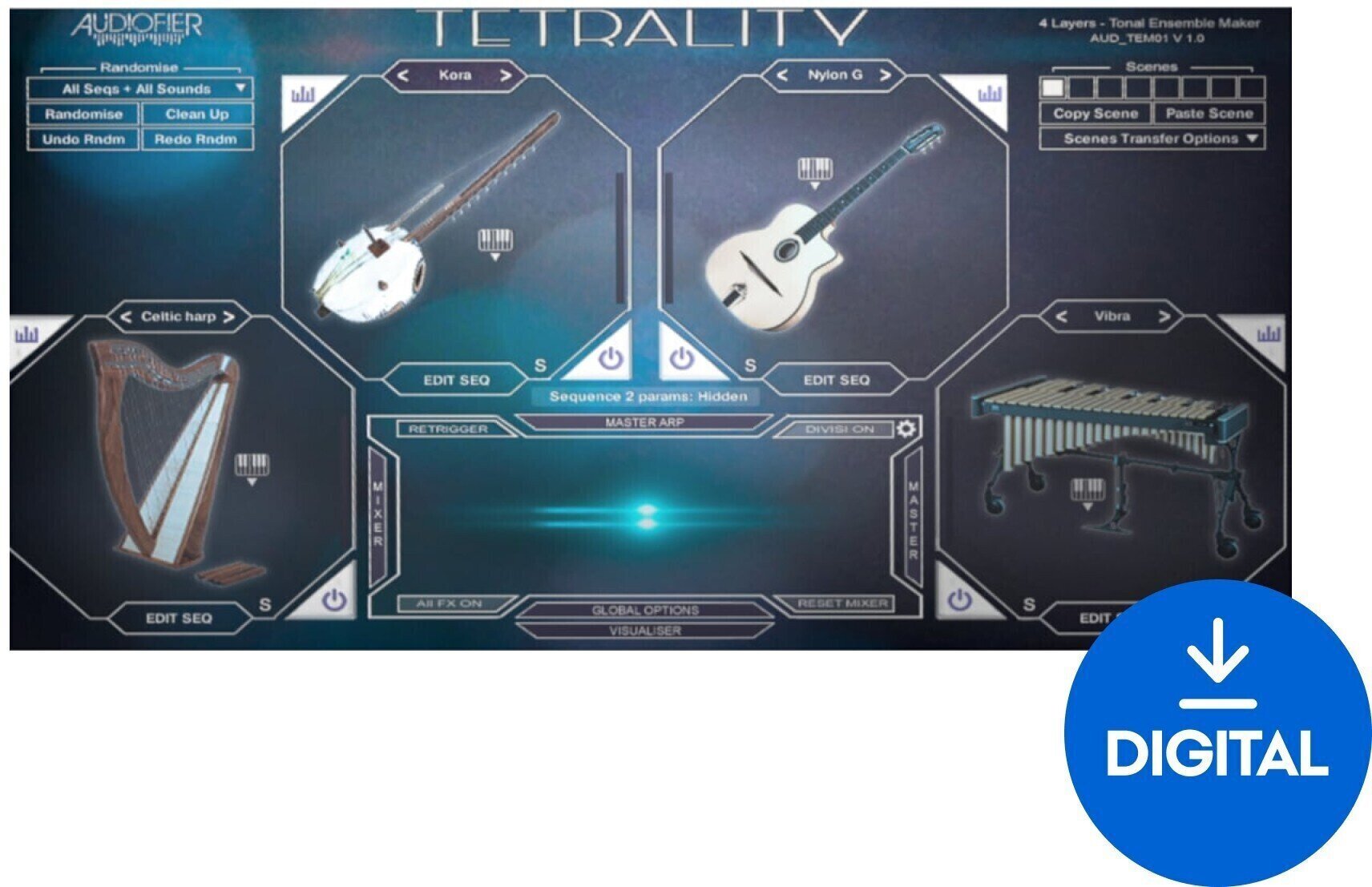 Soundlibraries für Sampler Audiofier Tetrality (Digitales Produkt)