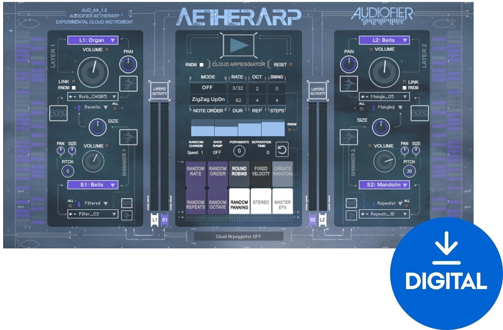 Sample i instrumenty wirtualne Audiofier AetherArp (Produkt cyfrowy)